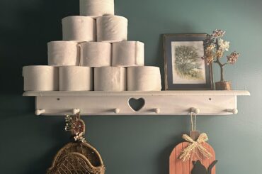 I usually put 3 or 4 rolls up there. Husband did it today and I kinda love it? 😂