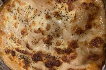 The weather's getting colder so we made Lasagna