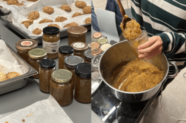 Apple jam & apple cookies made at school to sell to raise money for Red Cross and help raise awareness of self-reliance and food waste!