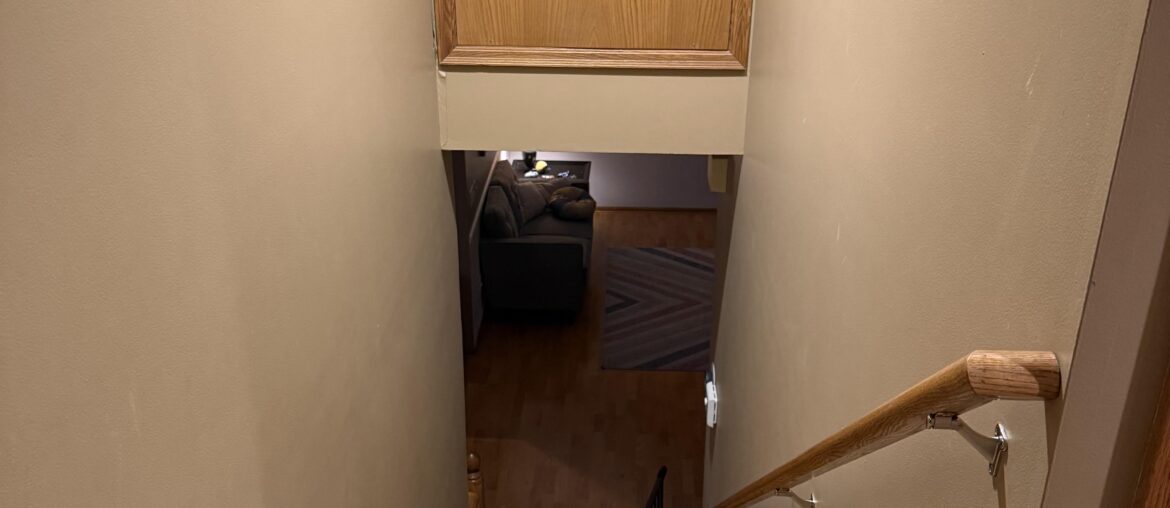 Attic access in stairwell. Tips to make it look more appealing?