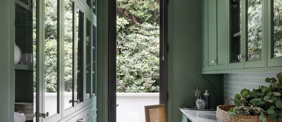 Butler's pantry opening to the outdoors, Medina, King County, Washington [1500x2000]