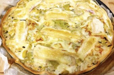 Tarte aux poireaux et reblochon