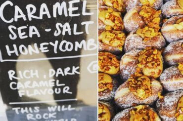 caramel sea salt honeycomb donut