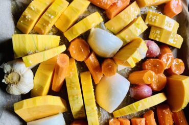 Preparing pumpkin soup