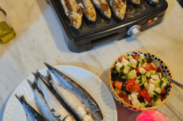Grilled sardines