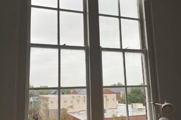 Rental-friendly blackout solution for very tall windows? (Explanation in comments)