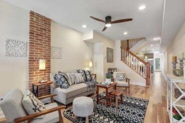 How can I add some color in this rowhome? Am I better off painting the walls or the cabinets?