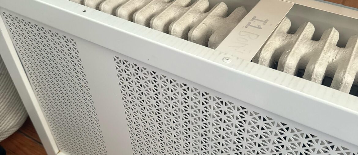 Radiator cover with cardboard?