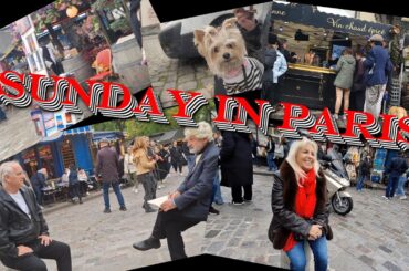 STROLLING IN MONTMARTRE ONE SUNDAY AFTERNOON, IN PARIS FRANCE