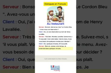 Master French Conversations: Dining at a Restaurant | French for Beginners Speak French Fluently