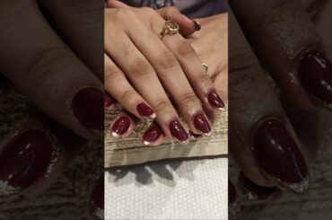 Wine golden French Manicure #nailart #nails #trending #shorts #short #viralsong