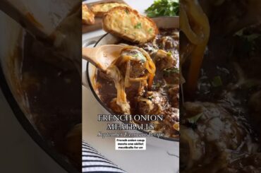 French Onion Meatballs #recipes #shorts #food