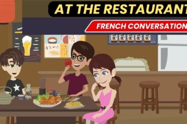 At the Restaurant Conversation in French