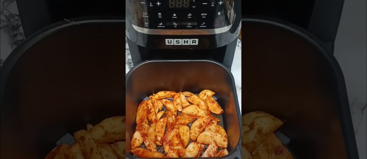AIR FRYER POTATO WEDGES | watch the full video on my YouTube channel |reel and real usha Air fryer AIR FRYER POTATO WEDGES | watch the full video on my YouTube channel |reel and real usha Air fryer