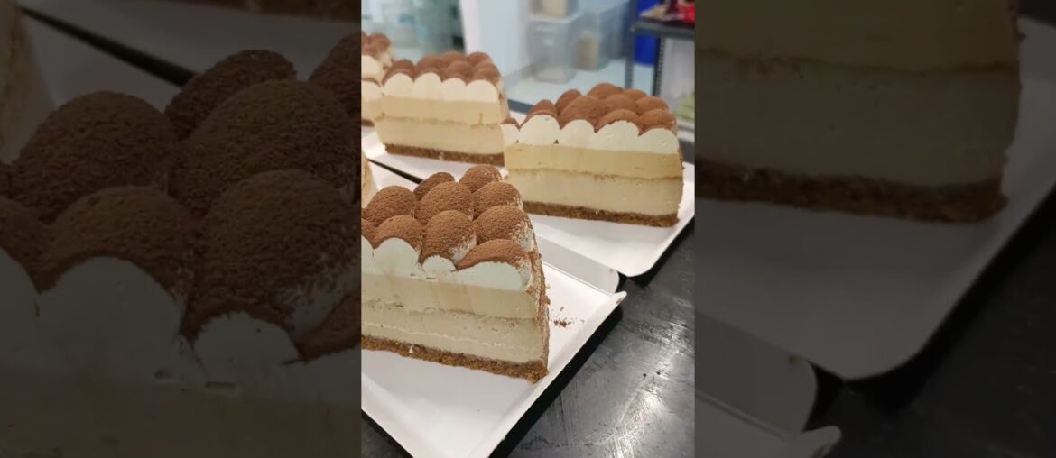 Eggless, Baked Tiramisu Cheese cake #french #chef #trending #food
