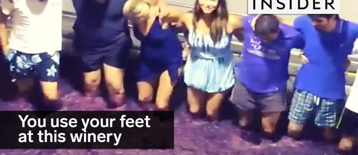 You use your feet to make wine at this winery in Portugal