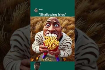 Special Super Crispy French Fries!Dwayne x Peele x Arnold (Ai Edition)#aiart#chatgptart No Brain