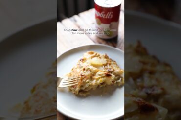 Easy Cheesy Potato leek Gratin with @campbells ! #ad #campbells