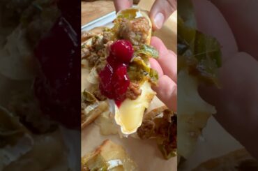Sausage & Leek Crostini with Brie & Cranberry!  #cookingshow #recipe #thanksgiving #appitizer