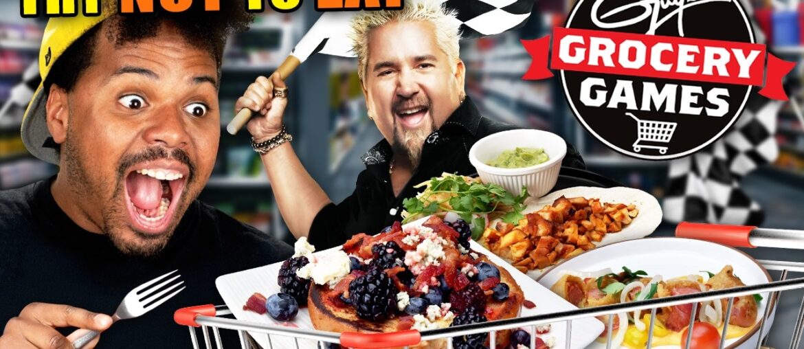 Try Not To Eat - Guy's Grocery Games! (Gochujang Chicken Tacos, Italian Risotto, Turkey Leg)