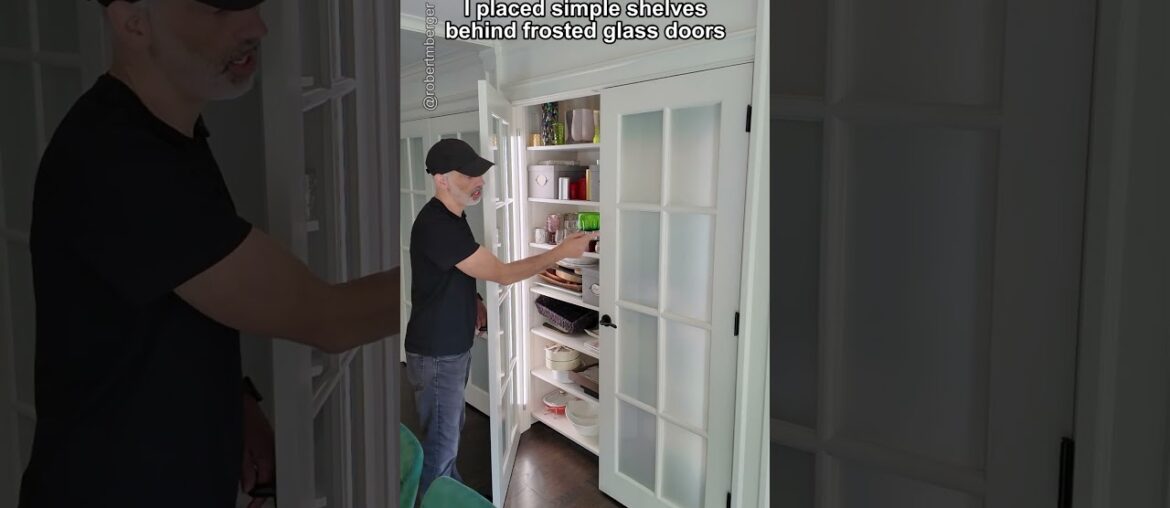 french door closets in a dining room