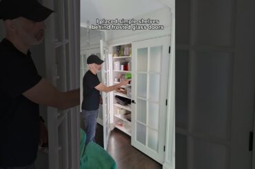 french door closets in a dining room