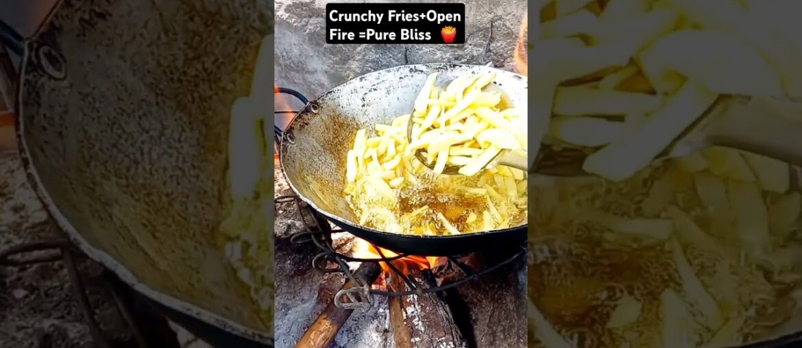 How We Make French Fries/Chips At The Village  #shorts#shortsvideo#villagecooking#farmgirl#outside