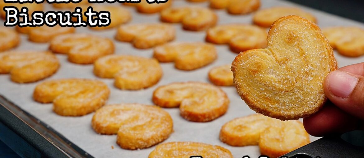 Homemade Little Hearts Biscuits from Scratch | Best French Palmier Cookies Recipe Homemade Little Hearts Biscuits from Scratch | Best French Palmier Cookies Recipe