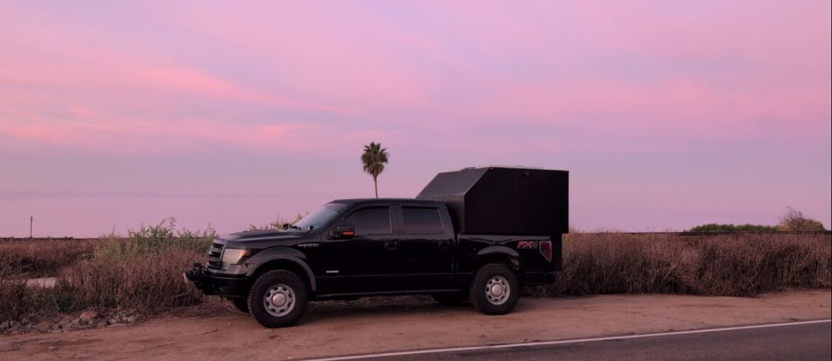 Gourmet Cooking in my Homemade Truck Camper on the California Coast - Sourdough French Toast & Bacon