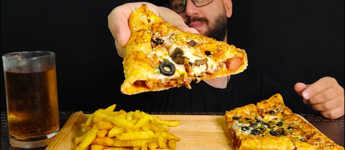 Mr. Food ASMR || Mukbang || ASMR || Carolina Pizza || French fries