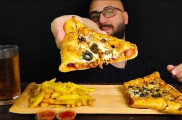 Mr. Food ASMR || Mukbang || ASMR || Carolina Pizza || French fries