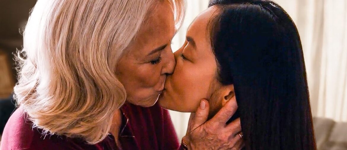 Older Women and Younger Asian Women | Lesbians Kissing Video