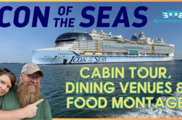 Royal Caribbean Icon of the Seas / Balcony Cabin Tour / Dining Venues / Food Montage!