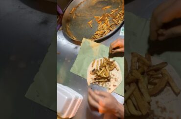 French Fries Roll | Chapati Roll #streetfood #youtubeshorts #shortfeed #food #fries #fypage #tasty