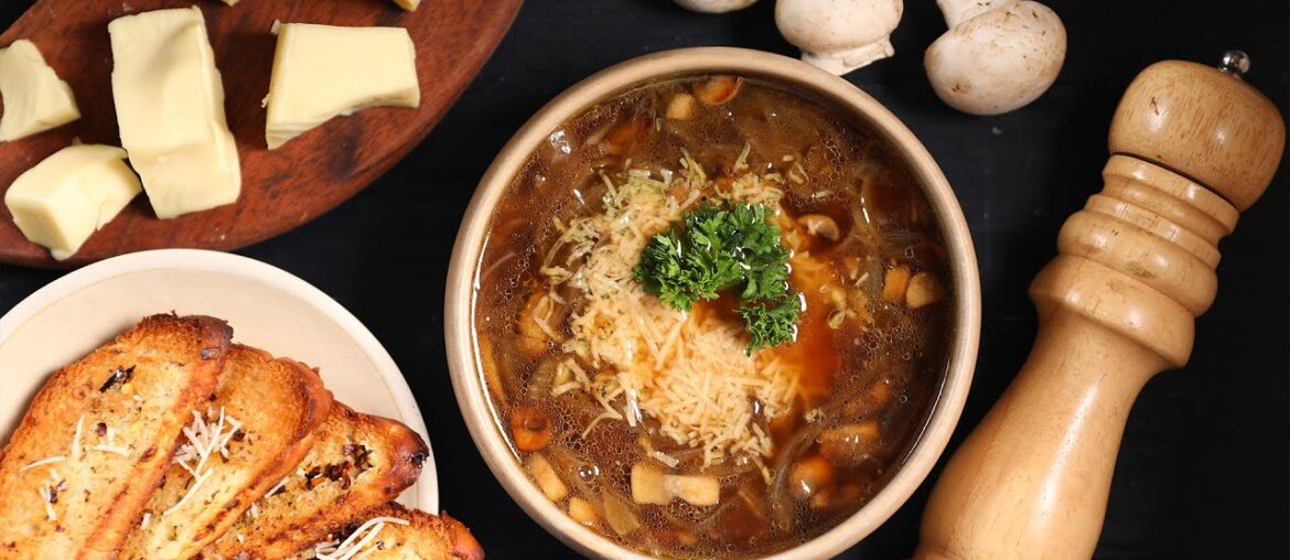 French Onion Mushroom Soup | Instant Soup | Best Healthy Soup Recipe | Bhumika French Onion Mushroom Soup | Instant Soup | Best Healthy Soup Recipe | Bhumika