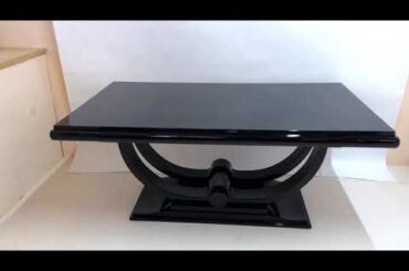 FUR0679 - French Art Deco Dining or Conference Table on U-Shaped Legs