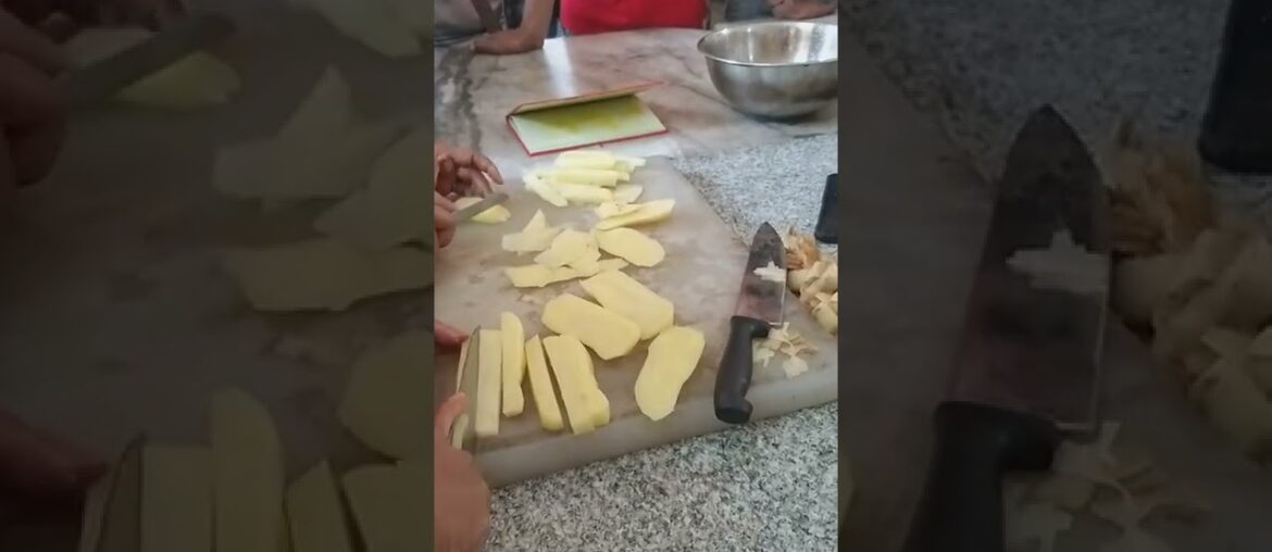 french fries cutting