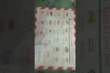 French Food Items Chart