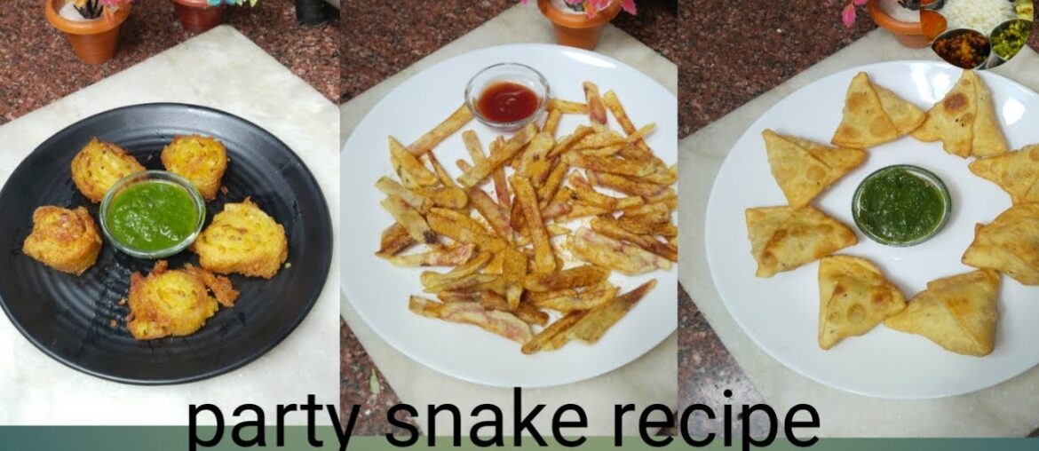 Party snake recipe samosa with french fries #kitchenfoodideas #trending