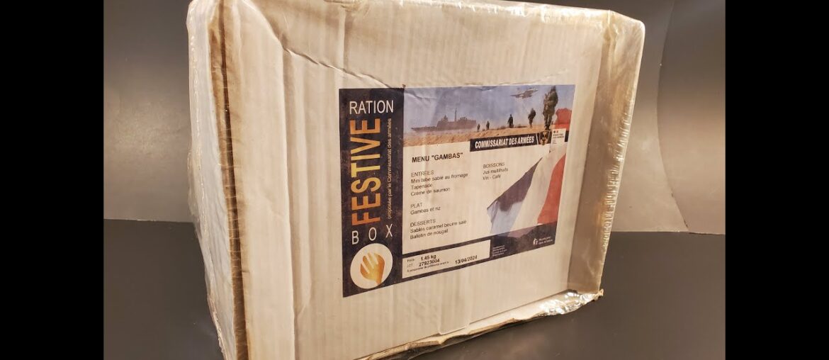 2023 French Holiday MRE Prawn Risotto Gourmet Festive Ration Box Taste Testing Review