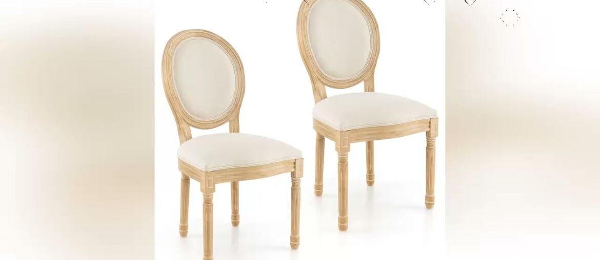 Upholstered Dining Chair Set of 2 Home French-Style Armless w/Sponge Padded Seat Upholstered Dining Chair Set of 2 Home French-Style Armless w/Sponge Padded Seat