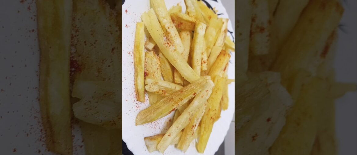 Easy Cassava(Yuca) Fries test Better Than French Fries| How To Make Cassava Fries #foodshorts Easy Cassava(Yuca) Fries test Better Than French Fries| How To Make Cassava Fries #foodshorts