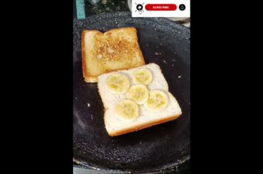 Viral Banana Milk Toast| Bread Milk Toast| Easy Snack Recipe #food #snacksrecipe  #shorts #ytshorts
