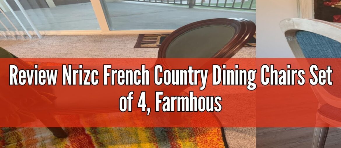 Review Nrizc French Country Dining Chairs Set of 4, Farmhouse Fabric Chairs with Round Back, Solid W
