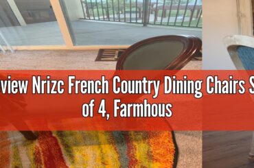 Review Nrizc French Country Dining Chairs Set of 4, Farmhouse Fabric Chairs with Round Back, Solid W