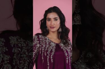 Wine chinnon gown with long jacket