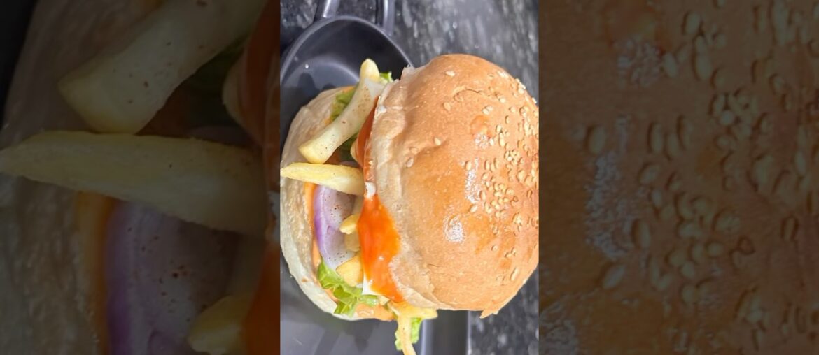 French Fries Cheese Burger ASMR #shorts #burger #frenchfries #cheeseburger #asmr