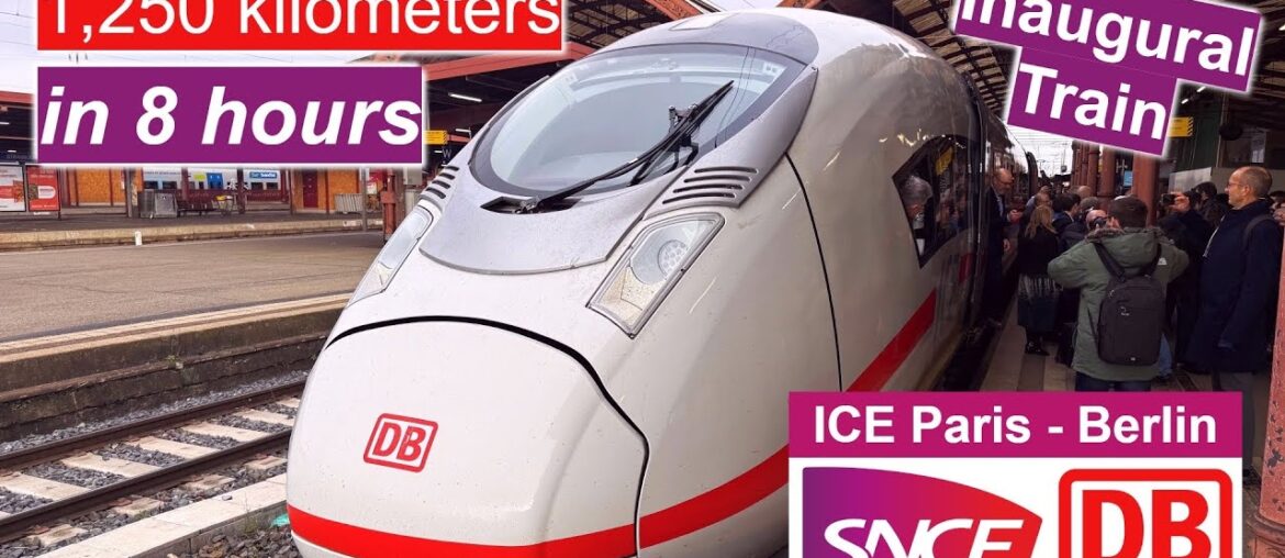 Inaugural ICE High-Speed Train Paris-Berlin in First Class - French segment