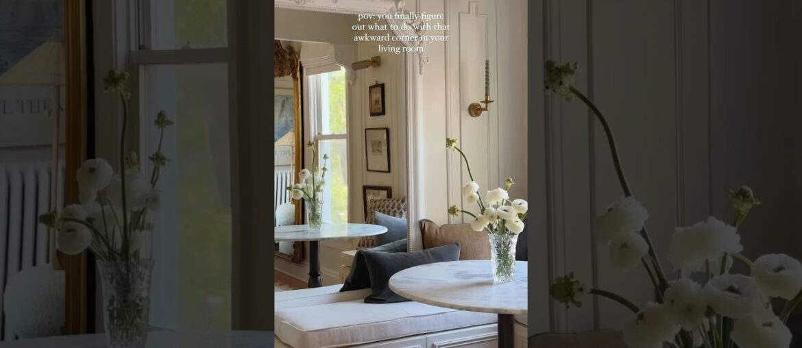 Creating a small dining nook in our living room #homedecor #interiordesign #diy