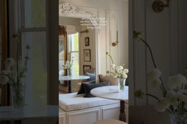 Creating a small dining nook in our living room #homedecor #interiordesign #diy